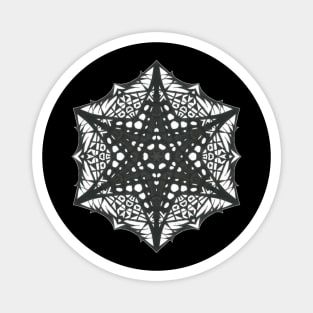 38C Unique Black White Abstract Mandala Magnet